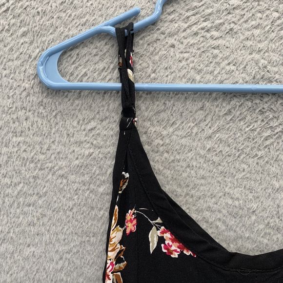 Torrid Floral Print Sleeveless SunDress Size 00 in Black Strappy Flowy Vneck - Picture 12 of 14